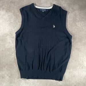 Vintage U.S. Polo Assn Embroidered Logo Blue Sweater Vest
